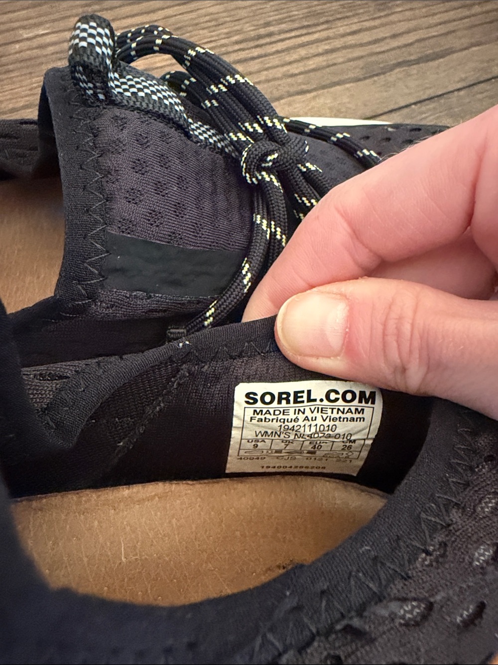 Sorel Women's Black and Rose Gold Sneakers - Picture 6 of 9